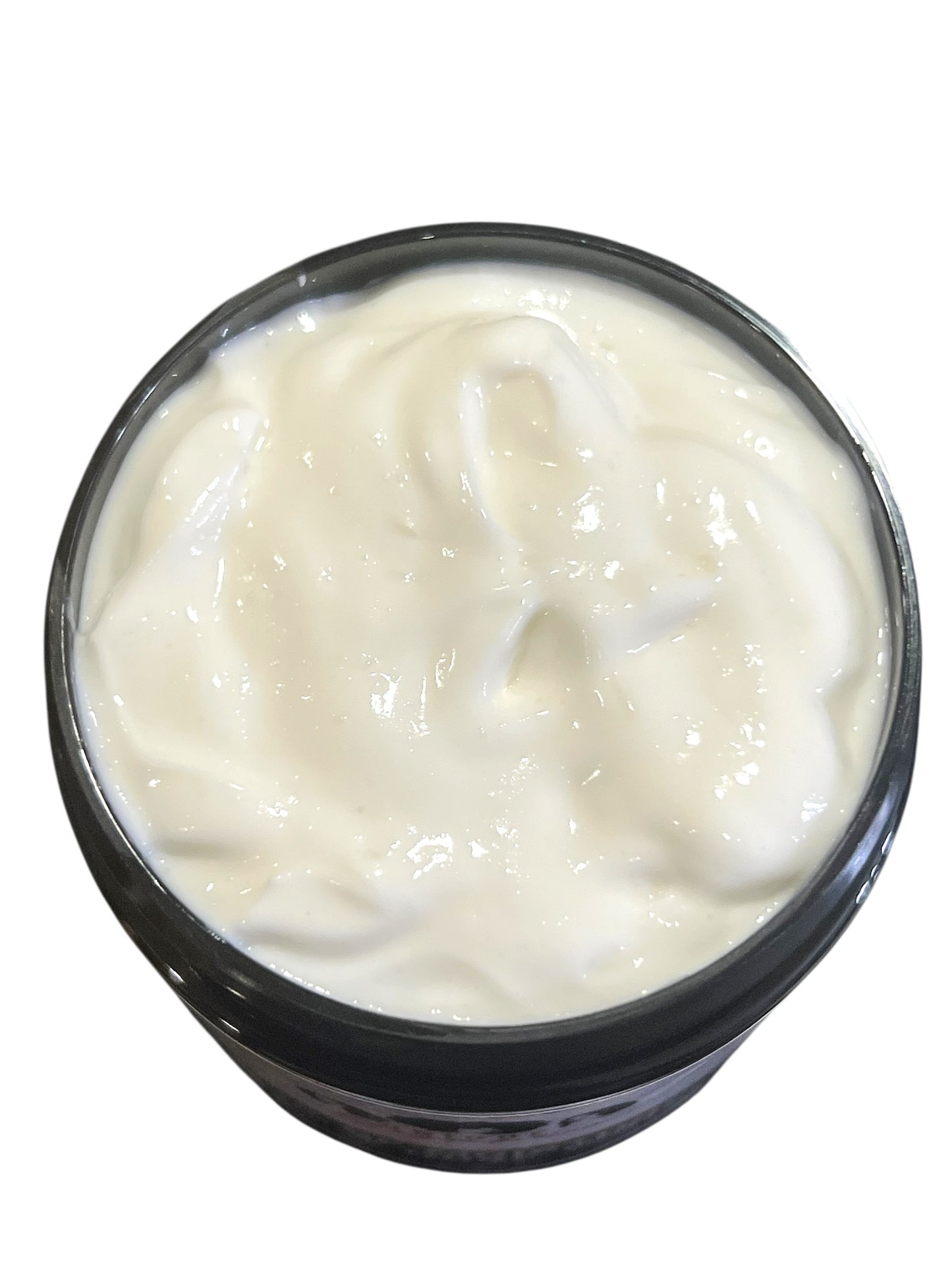 Jar of white moisturizing hair cream