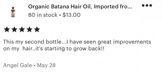 Miracle Batana Hair Oil From Honduras, Repairs Damaged Hair, Conditions Scalp and Hair
