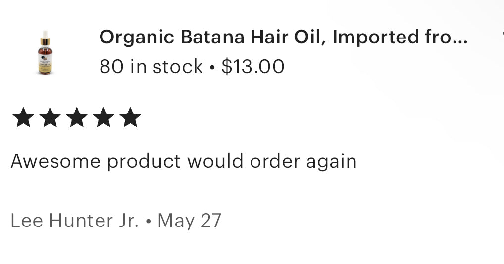 Miracle Batana Hair Oil From Honduras, Repairs Damaged Hair, Conditions Scalp and Hair